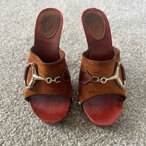 Gucci horsebit clog heels